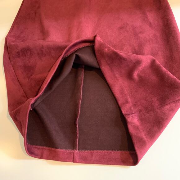 Guess Dress Womens 2 Wine Velvet Wide Puff Pouf Sleeve V Neck Back Zip Sheath - Picture 11 of 16